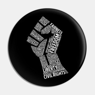 'Civil Rights Black Power ' Civil Rights Justice Pin