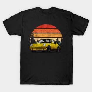 Retro Sunset 911 964 Oldtimer Car T-Shirt