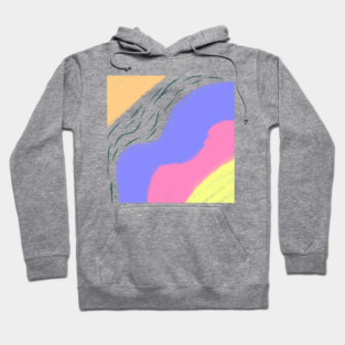 Pink yellow purple watercolor art design Hoodie
