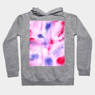 Pink blue watercolor abstract art design Hoodie