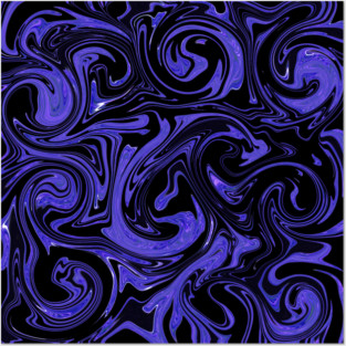 Purple swirls Posters and Art