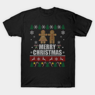 Christmas Gingerbread Man & Woman T-Shirt