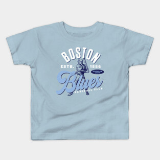 Boston Blues Baseball Kids T-Shirt