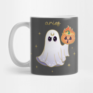 Aries Pumpkin Ghost with Aries Mug