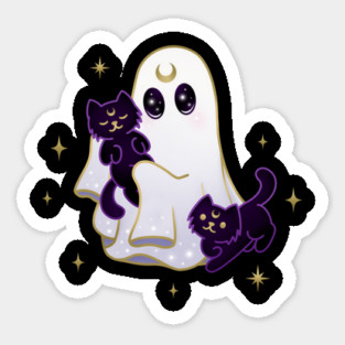 Cancer Cat Ghost Sticker
