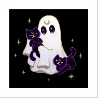 Cancer Cat Ghost Posters and Art