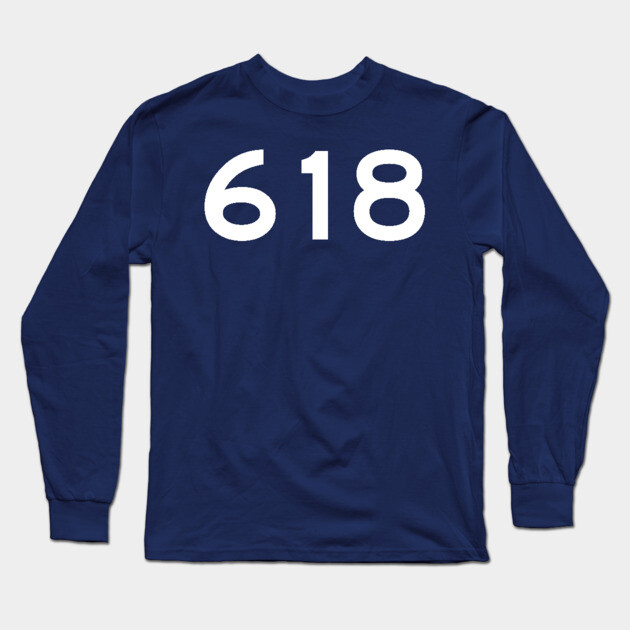 618 Area Code Long Sleeve T-Shirt by Litehouse Tees