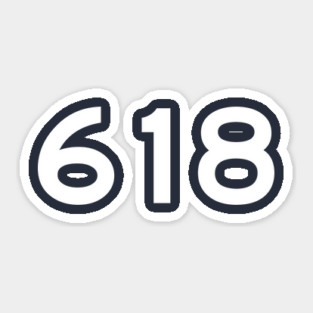 618 Area Code Sticker