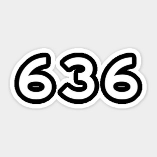 636 Area Code Sticker
