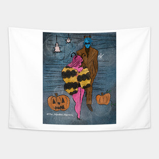 Honey bee and bear Tapestry