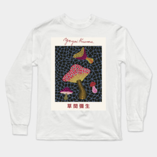 Yayoi Kusama Mushrooms Exhibition Long Sleeve T-Shirt