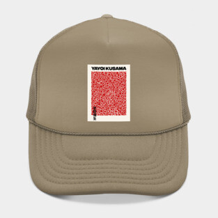 Yayoi Kusama Red Dots Exhibition Wall Art Design, Art Print Canvas Hat