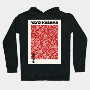 Yayoi Kusama Red Dots Exhibition Wall Art Design, Art Print Canvas Hoodie