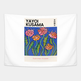 Yayoi Kusama Summer Flower Exhibition Tapestry