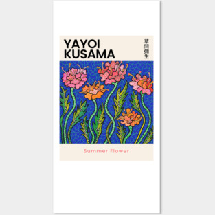 Yayoi Kusama Summer Flower Exhibition Posters and Art