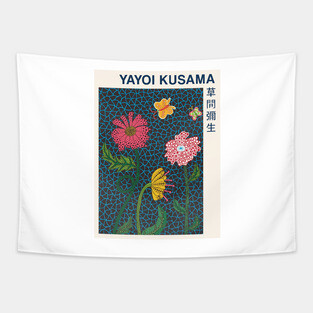 Yayoi Kusama Flower Exhibition Tapestry