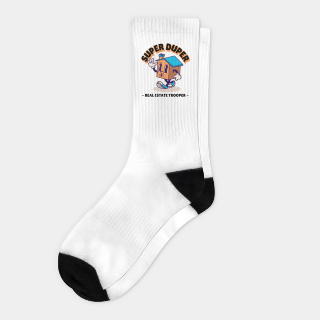 Super Duper Real Estate Trooper Socks by REG