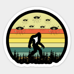Retro Bigfoot Alien Sasquatch Cryptozoology Magnet
