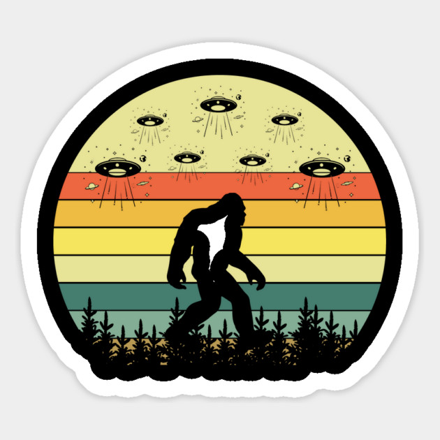 Retro Bigfoot Alien Sasquatch Cryptozoology Magnet by The WYLD Tribe