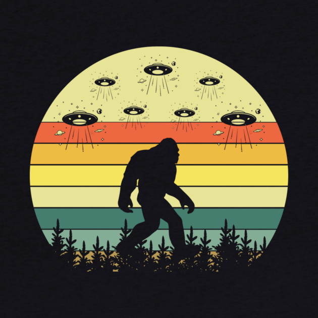 Retro Bigfoot Alien Sasquatch Cryptozoology by The WYLD Tribe