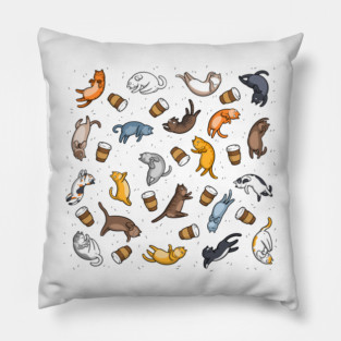 Cats and coffee Pillow