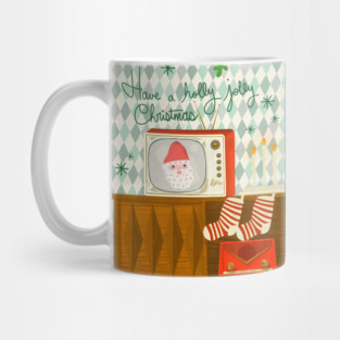 Have a Holly Jolly Retro Classic Christmas Mug