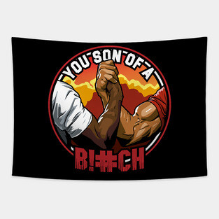 Epic Handshake - Predator Tapestry