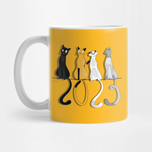 2023 Happy New Year Cats Mug