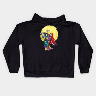 Jack and Sally Watercolor Kids Hoodie