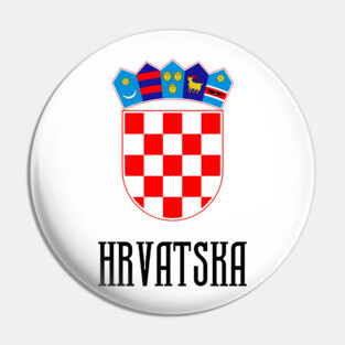 Hrvatska Croatian Coat of Arms Pin