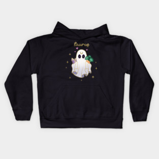 Taurus Crystal & Plant Ghost Kids Hoodie