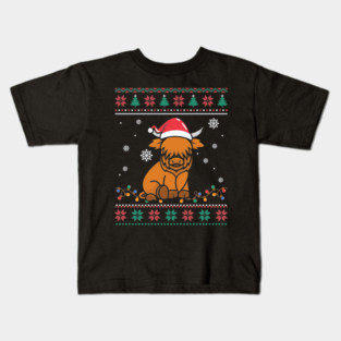 Highland Cattle Christmas Kids T-Shirt