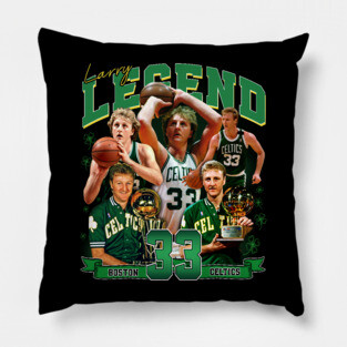 Larry Bird Legend Air Bird Basketball Signature Vintage Retro 80s 90s Bootleg Rap Style Pillow