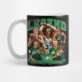Larry Bird Legend Air Bird Basketball Signature Vintage Retro 80s 90s Bootleg Rap Style Mug