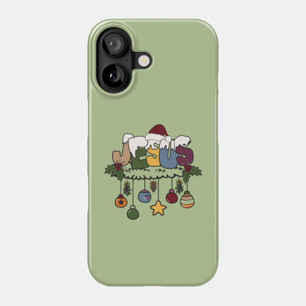 Jesus Santa Christmas Present Phone Case by The WYLD Tribe
