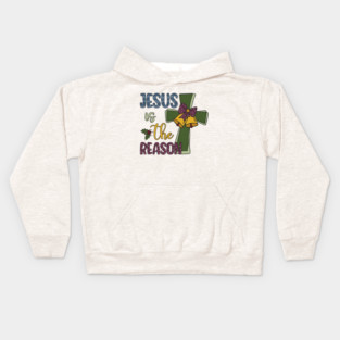 Jesus is The Reason Christmas Present Kids Hoodie