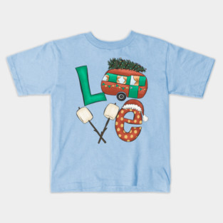 Camping Love Christmas Presents Kids T-Shirt