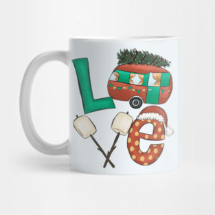 Camping Love Christmas Presents Mug