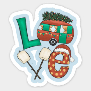Camping Love Christmas Presents Magnet