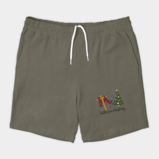 Faith Love Jesus Christmas Present Shorts