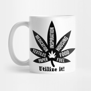 Weed Leaf Utilize It Mug