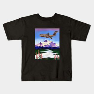 Elmendorf Air Force Base C-17 Airplane Kids T-Shirt