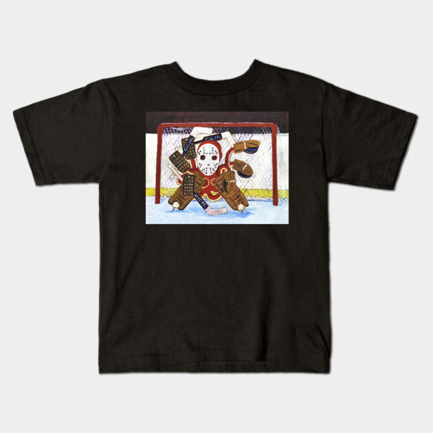 Octopus Hockey Goalie Kids T-Shirt by realartisbetter