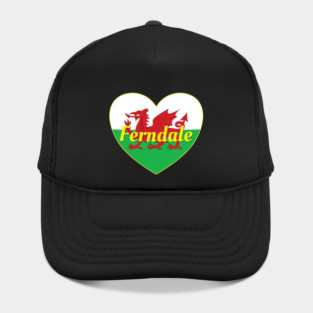 Ferndale Wales UK Wales Flag Heart Hat