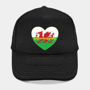 Glynrhedynog Cymru UK Baner Cymru Calon Hat