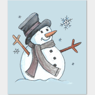 Snowman Posters and Art