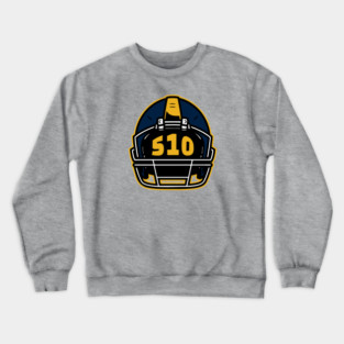 Retro Football Helmet 510 Area Code Berkeley California Football Crewneck Sweatshirt