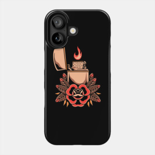 oldschool lighter tattoo Phone Case