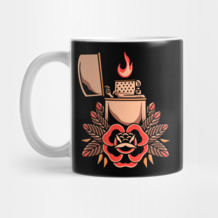 oldschool lighter tattoo Mug