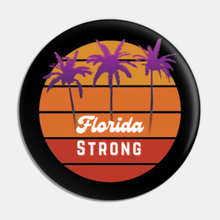 Florida Strong, Retro Sunset Florida Pin